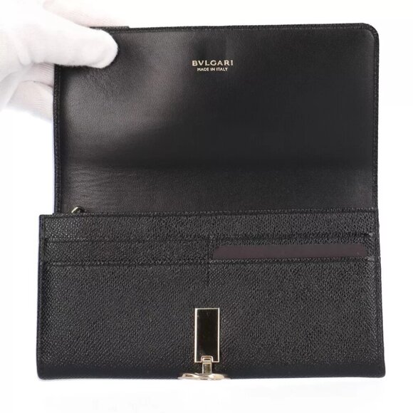 BVLGARI purse leather Bulgari Bulgari Logo clip used - Picture 5 of 8